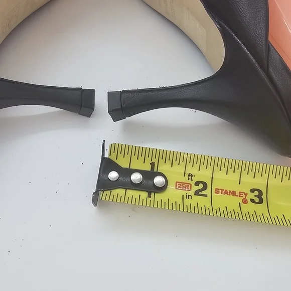 STUART WEITZMAN LEATHER LULA POINTED TOE PUMP IN BLACK 9.5 B MULE - Picture 8 of 12